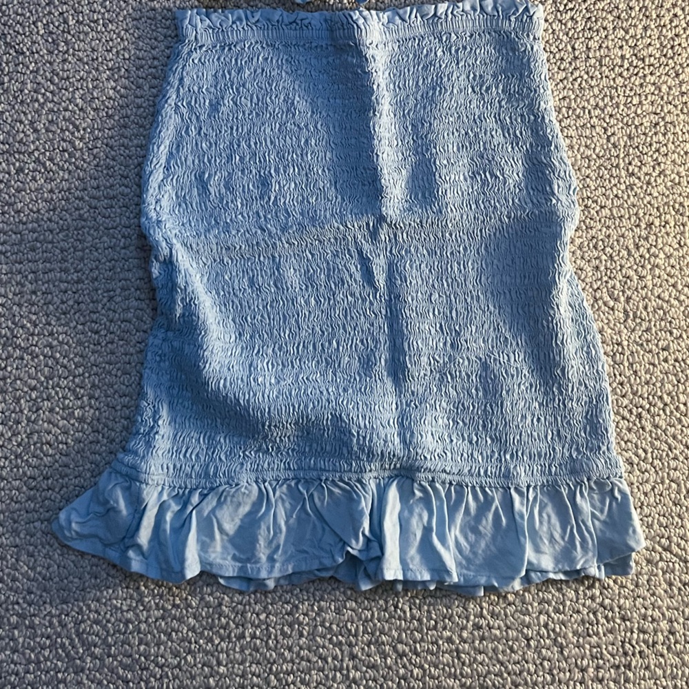 Roxy Light Blue Textured Skirt